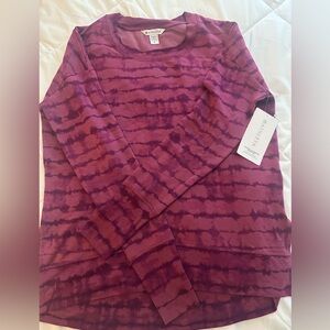 Athleta Maroon Long Sleeve Sweatshirt